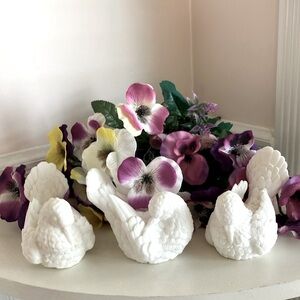 Antique Vintage Italian A. Santini Dove Love Birds, Set of 3